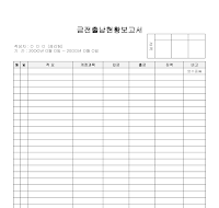 금전출납현황보고서 (자금출납현황보고서) 금전출납현황보고서 (자금출납현황보고서)